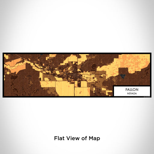 Flat View of Map Custom Fallon Nevada Map Enamel Mug in Ember