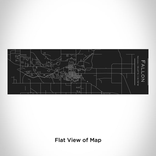 Rendered View of Fallon Nevada Map Engraving on 10oz Stainless Steel Insulated Cup with Sliding Lid in Black