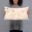 Person holding 20x12 Custom Fallon Nevada Map Throw Pillow in Watercolor