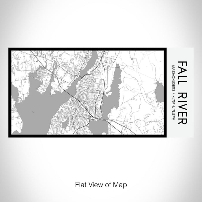 Rendered View of Fall River Massachusetts Map on 17oz Stainless Steel Insulated Bottle with printed classic style map