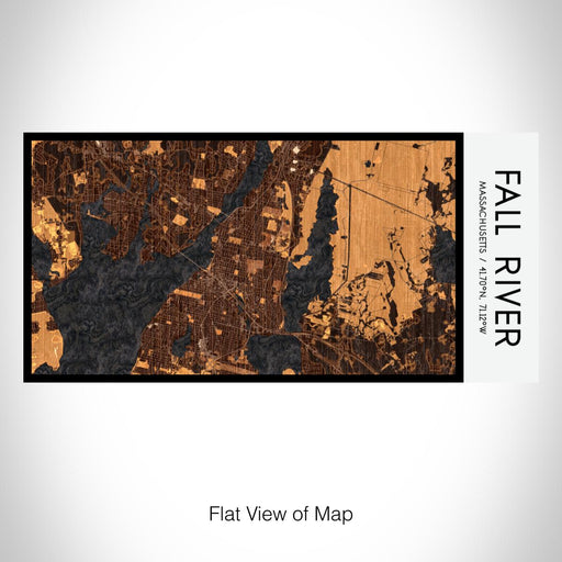 Rendered View of Fall River Massachusetts Map on 17oz Stainless Steel Insulated Bottle with printed ember style map
