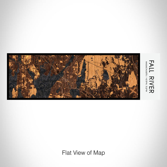 Rendered View of Fall River Massachusetts Map on 10oz Stainless Steel Insulated Cup in Ember with Sliding Lid