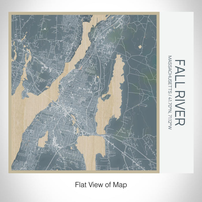 Rendered View of Fall River Massachusetts Map on 17oz Stainless Steel Insulated Tumbler in Afternoon Map Style