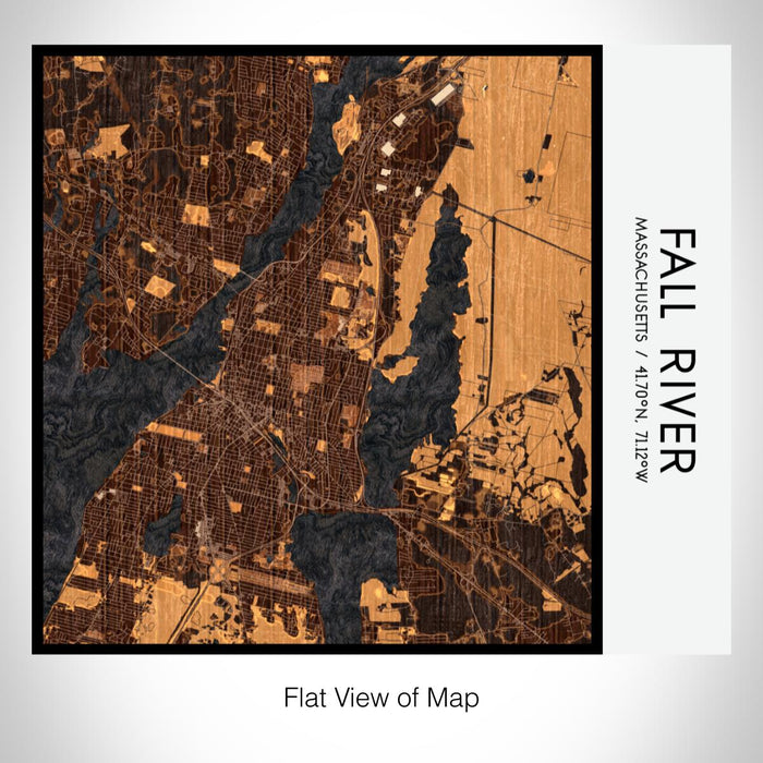 Rendered View of Fall River Massachusetts Map on 17oz Stainless Steel Insulated Tumbler in Ember Map Style