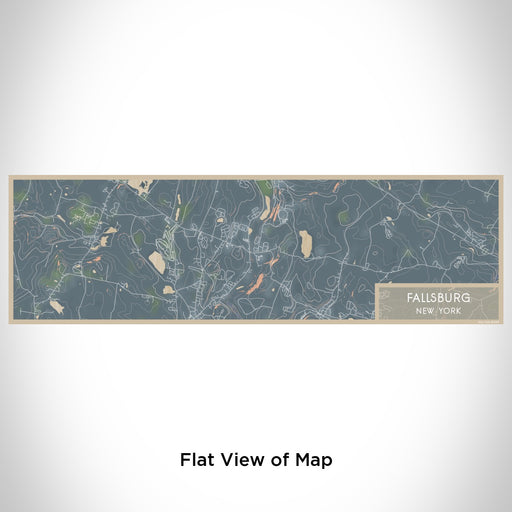 Flat View of Map Custom Fallsburg New York Map Enamel Mug in Afternoon