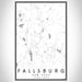 Fallsburg New York Map Print Portrait Orientation in Classic Style With Shaded Background
