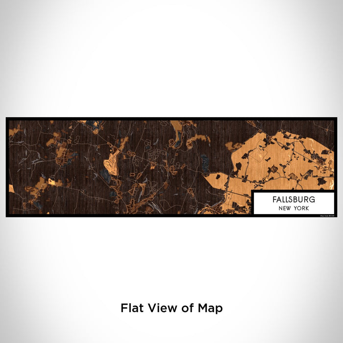 Flat View of Map Custom Fallsburg New York Map Enamel Mug in Ember