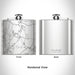 Rendered View of Fallsburg New York Map Engraving on 6oz Stainless Steel Flask