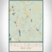 Fallsburg New York Map Print Portrait Orientation in Woodblock Style With Shaded Background