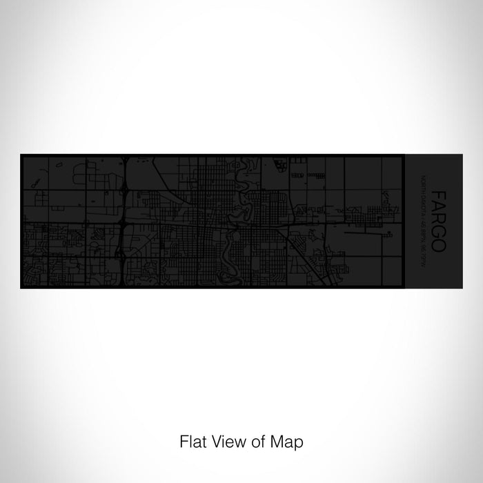 Rendered View of Fargo North Dakota Map on 10oz Stainless Steel Insulated Cup in Matte Black with Sliding Lid