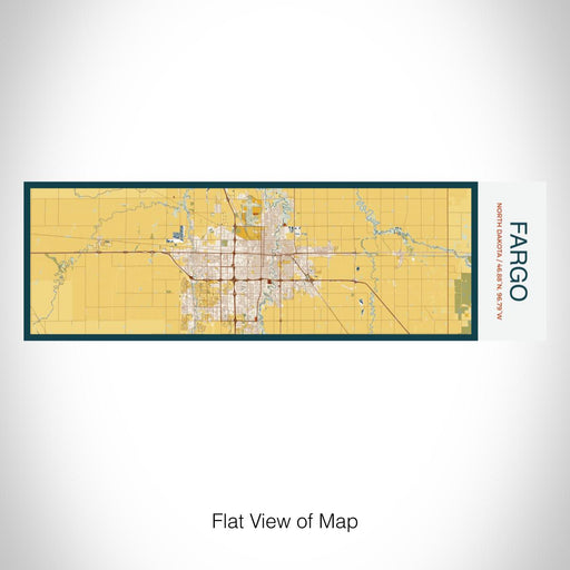 Rendered View of Fargo North Dakota Map on 10oz Stainless Steel Insulated Cup in Woodblock with Sliding Lid