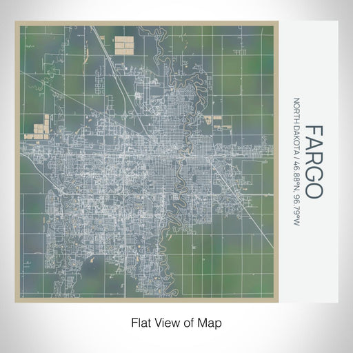 Rendered View of Fargo North Dakota Map on 17oz Stainless Steel Insulated Tumbler in Afternoon Map Style
