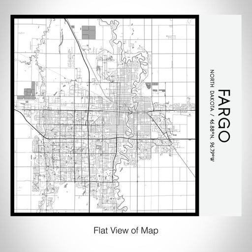 Rendered View of Fargo North Dakota Map on 17oz Stainless Steel Insulated Tumbler in Classic Map Style