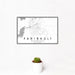 12x18 Faribault Minnesota Map Print Landscape Orientation in Classic Style With Small Cactus Plant in White Planter