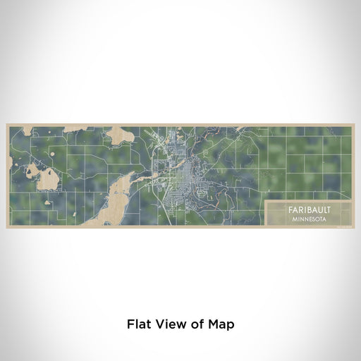 Flat View of Map Custom Faribault Minnesota Map Enamel Mug in Afternoon