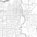 Faribault Minnesota Map Print in Classic Style Zoomed In Close Up Showing Details