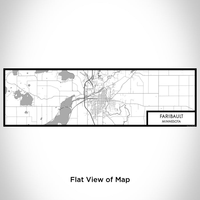 Flat View of Map Custom Faribault Minnesota Map Enamel Mug in Classic