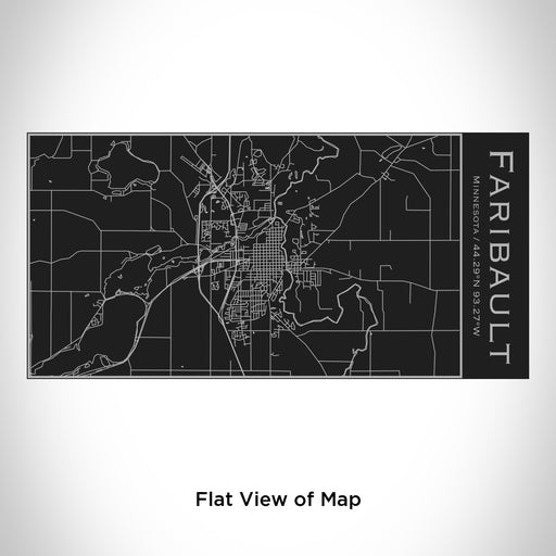 Rendered View of Faribault Minnesota Map Engraving on 17oz Stainless Steel Insulated Cola Bottle in Black