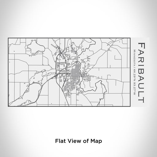 Rendered View of Faribault Minnesota Map Engraving on 17oz Stainless Steel Insulated Cola Bottle in White