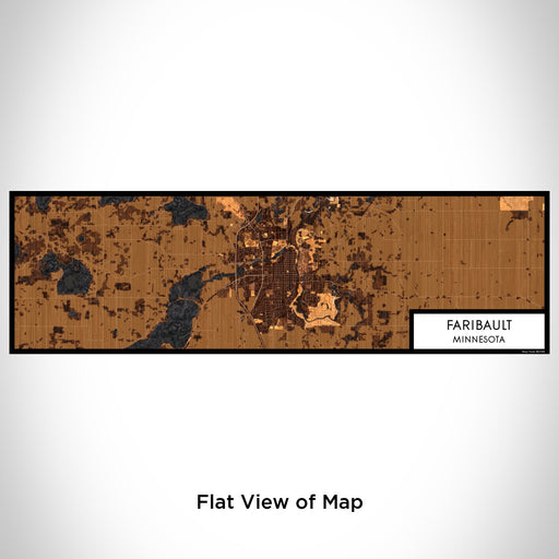 Flat View of Map Custom Faribault Minnesota Map Enamel Mug in Ember