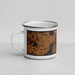 Left View Custom Faribault Minnesota Map Enamel Mug in Ember