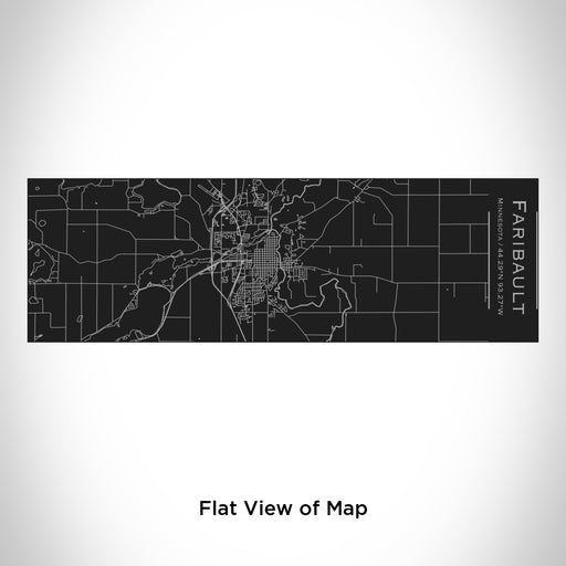 Rendered View of Faribault Minnesota Map Engraving on 10oz Stainless Steel Insulated Cup with Sliding Lid in Black