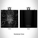 Rendered View of Faribault Minnesota Map Engraving on 6oz Stainless Steel Flask in Black