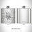 Rendered View of Faribault Minnesota Map Engraving on 6oz Stainless Steel Flask