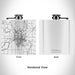 Rendered View of Faribault Minnesota Map Engraving on 6oz Stainless Steel Flask in White