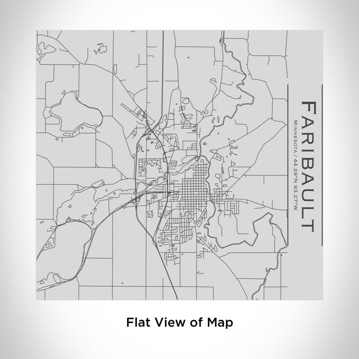 Rendered View of Faribault Minnesota Map Engraving on 17oz Stainless Steel Insulated Tumbler