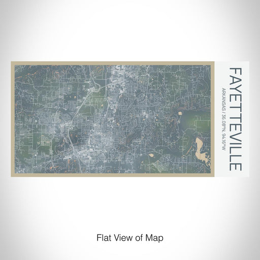 Rendered View of Fayetteville Arkansas Map on 17oz Stainless Steel Insulated Bottle with printed afternoon style map