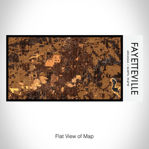 Rendered View of Fayetteville Arkansas Map on 17oz Stainless Steel Insulated Bottle with printed ember style map