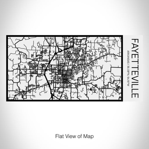 Rendered View of Fayetteville Arkansas Map on 17oz Stainless Steel Insulated Cola Bottle in Stainless in Matte White