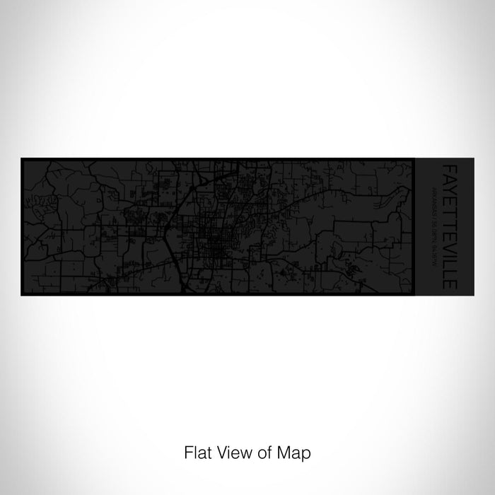 Rendered View of Fayetteville Arkansas Map on 10oz Stainless Steel Insulated Cup in Matte Black with Sliding Lid