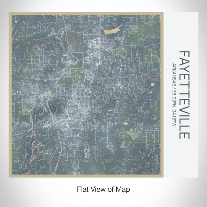 Rendered View of Fayetteville Arkansas Map on 17oz Stainless Steel Insulated Tumbler in Afternoon Map Style