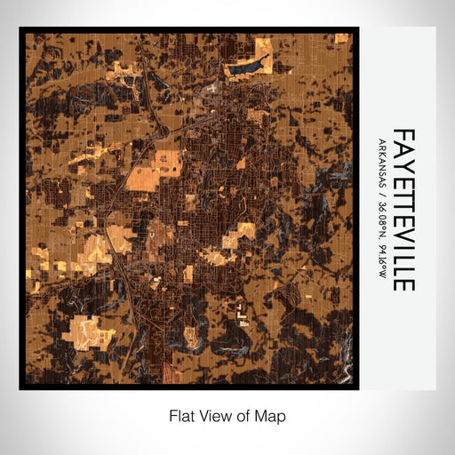 Rendered View of Fayetteville Arkansas Map on 17oz Stainless Steel Insulated Tumbler in Ember Map Style