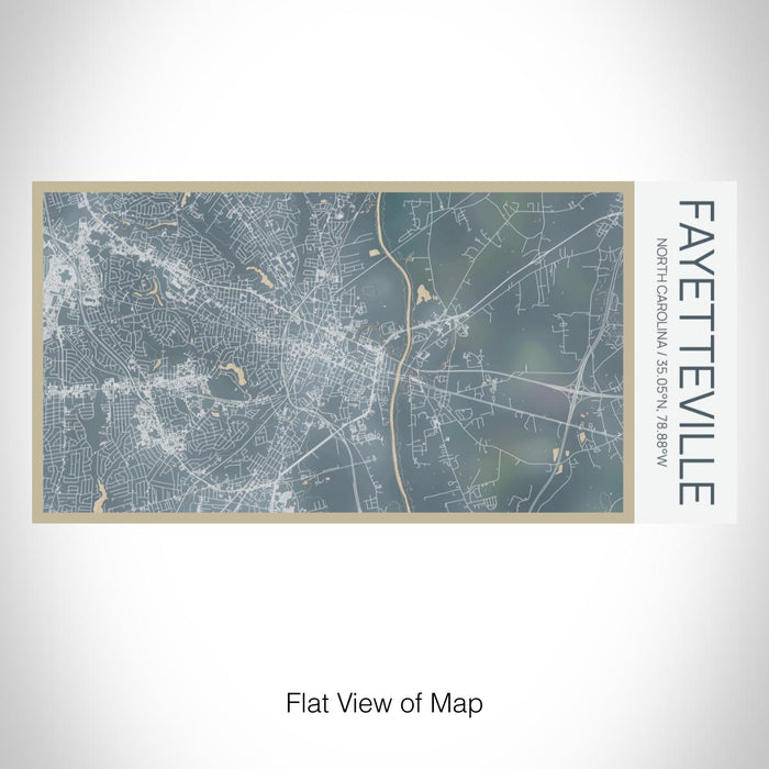 Rendered View of Fayetteville North Carolina Map on 17oz Stainless Steel Insulated Bottle with printed afternoon style map