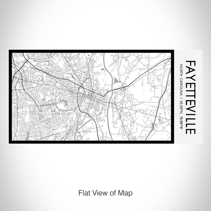 Rendered View of Fayetteville North Carolina Map on 17oz Stainless Steel Insulated Bottle with printed classic style map