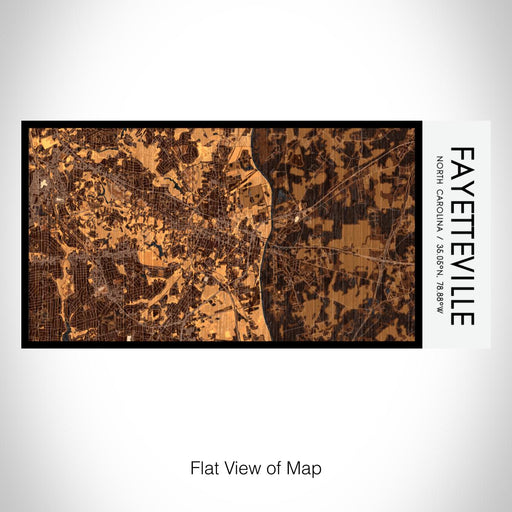 Rendered View of Fayetteville North Carolina Map on 17oz Stainless Steel Insulated Bottle with printed ember style map