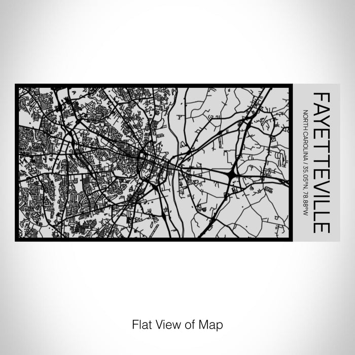 Rendered View of Fayetteville North Carolina Map on 17oz Stainless Steel Insulated Cola Bottle in Stainless