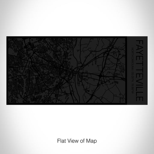 Rendered View of Fayetteville North Carolina Map on 17oz Stainless Steel Insulated Cola Bottle in Stainless in Matte Black