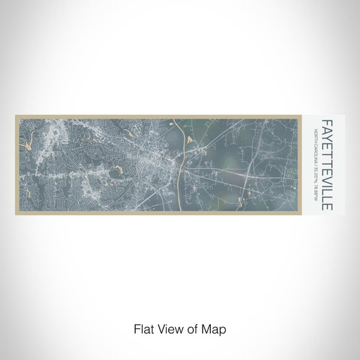 Rendered View of Fayetteville North Carolina Map on 10oz Stainless Steel Insulated Cup in Afternoon with Sliding Lid