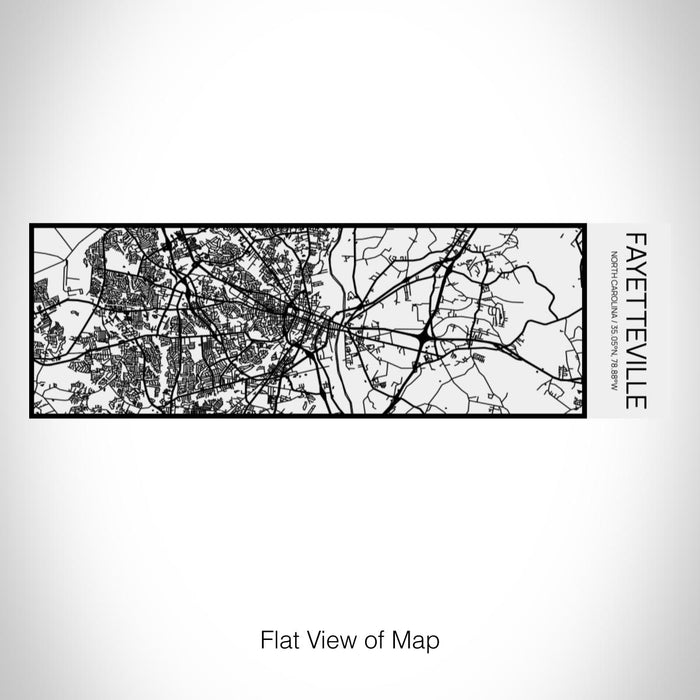 Rendered View of Fayetteville North Carolina Map on 10oz Stainless Steel Insulated Cup in Matte White with Sliding Lid