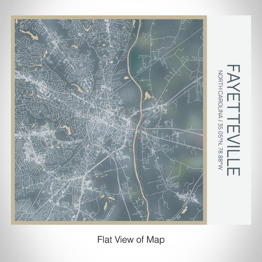 Rendered View of Fayetteville North Carolina Map on 17oz Stainless Steel Insulated Tumbler in Afternoon Map Style