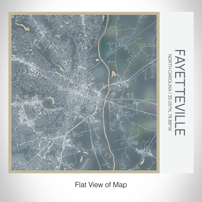 Rendered View of Fayetteville North Carolina Map on 17oz Stainless Steel Insulated Tumbler in Afternoon Map Style