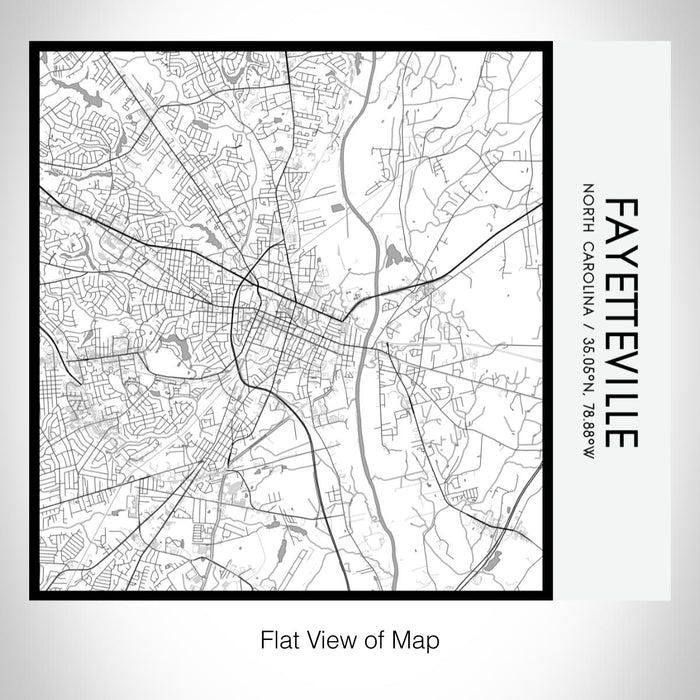 Rendered View of Fayetteville North Carolina Map on 17oz Stainless Steel Insulated Tumbler in Classic Map Style