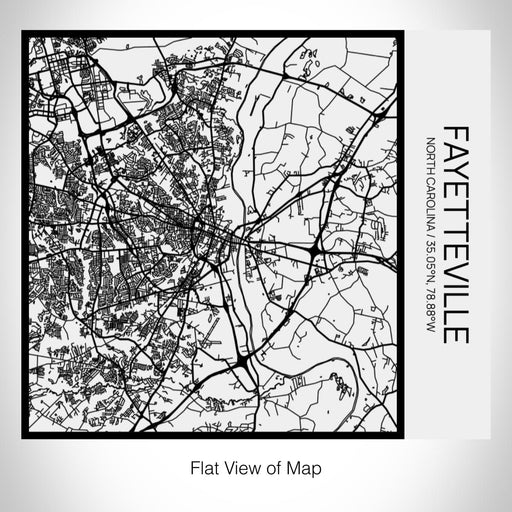 Rendered View of Fayetteville North Carolina Map on 17oz Stainless Steel Insulated Tumbler in Matte White with Tactile Lines