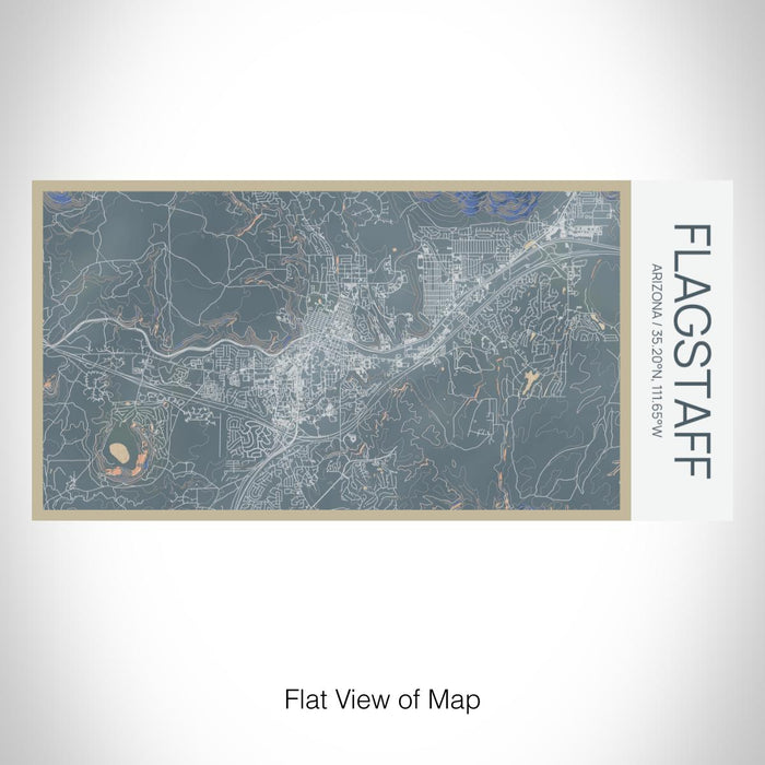 Rendered View of Flagstaff Arizona Map on 17oz Stainless Steel Insulated Bottle with printed afternoon style map