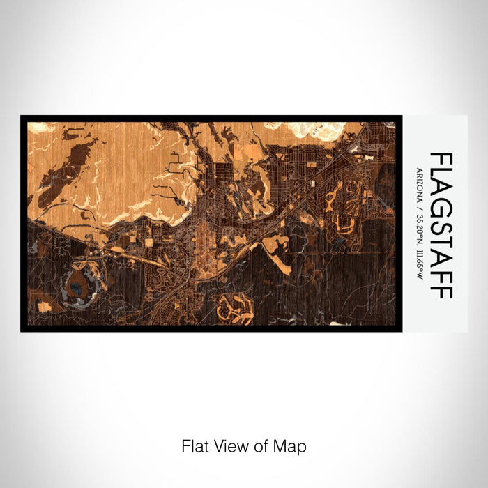Rendered View of Flagstaff Arizona Map on 17oz Stainless Steel Insulated Bottle with printed ember style map