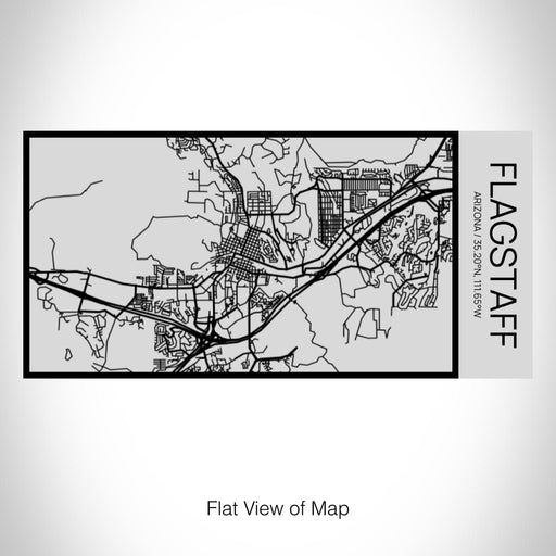 Rendered View of Flagstaff Arizona Map on 17oz Stainless Steel Insulated Cola Bottle in Stainless